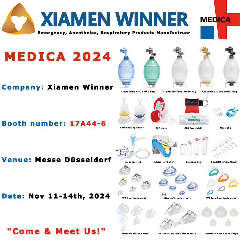 Xiamen Winner Medical برای ارائه راه حل های پیشرفته اورژانس، بیهوشی و تنفسی در MEDICA 2024